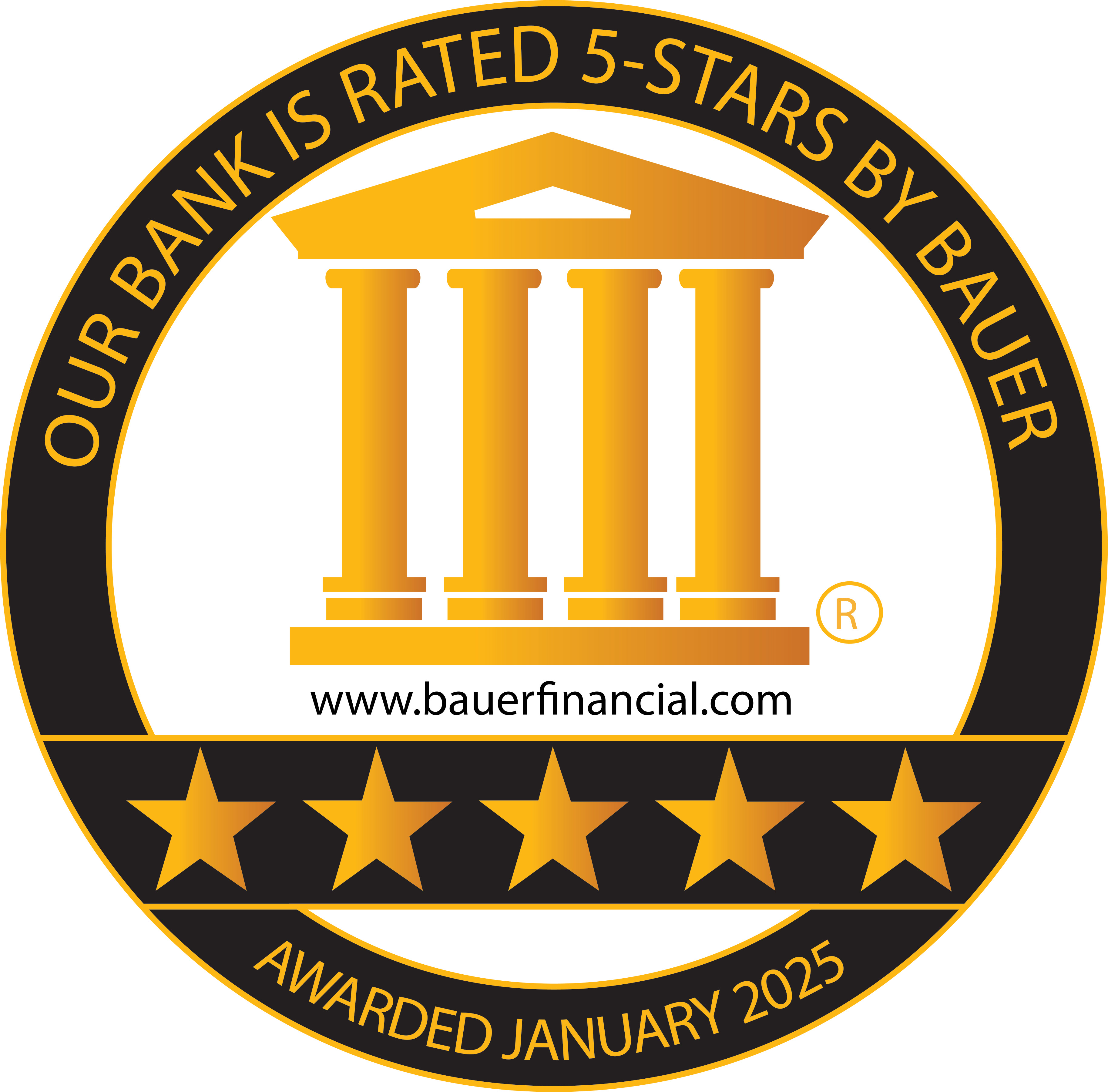 5-star logo BANK JAN 2023 Bauer Financial